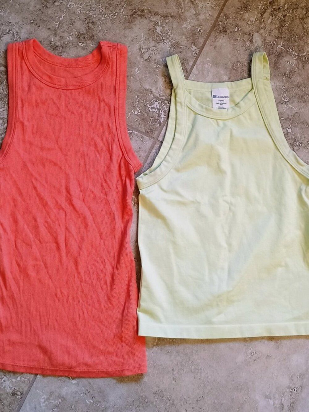 Women's Tank Top Bundle XS/S A New Day & No Boundaries - Orange and Yellow/Green
